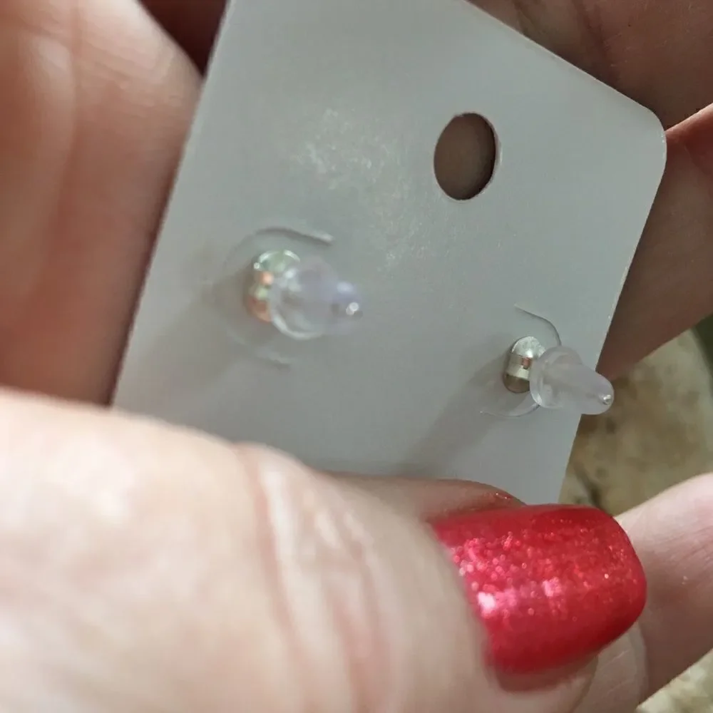 Children’s Silver Unicorn Ear Studs with Epoxy